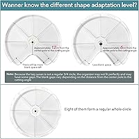 Vista 5 de Oubonun Lazy Susan - Juego de 6 organizadores de plástico transparente de 11.6 x 10.2 x 4.1 pulgadas con asa, contenedor de 4.1 pulgadas