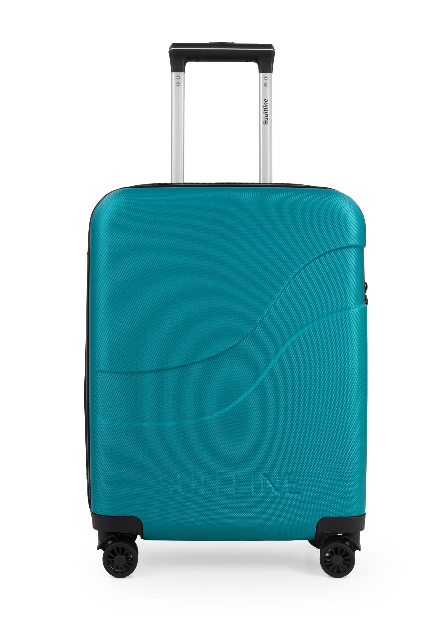 Suitline S4 Walizka kabinowa 55 x 40 x 20 cm, zamek TSA, wózek z twardą skorupą, 4 kółka, bagaż podręczny, walizka podróżna, 42 l, Aquagrün