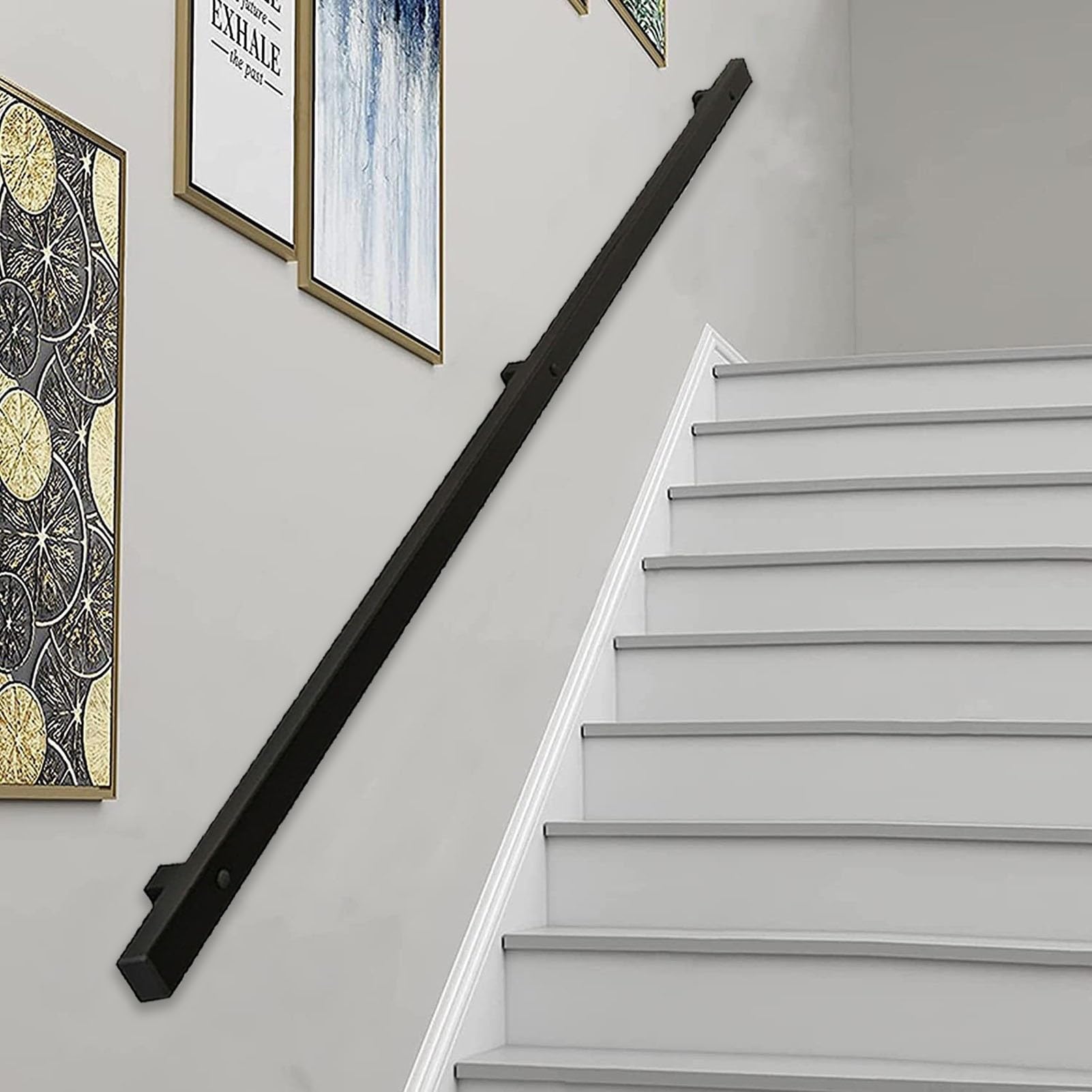 Rampes en fer forgé haut de gamme et barre d'appui de 570cm robuste pour extérieur
