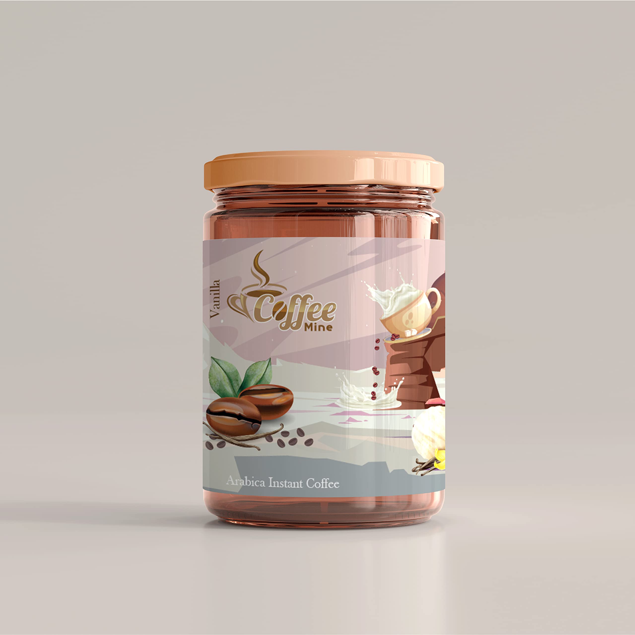 Coffee Mine - Instant Arabica Coffee | Instant Premium Flavored Arabica Coffee | Original | Flavored (Vanilla, 100gm)