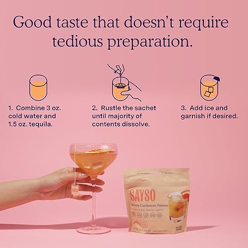 Miniatura 7 de SAYSO Bolsas de té de cóctel - Mezcladores instantáneos de cóctel o mezcladores de cola sin alcohol - Mezcla de cóctel no necesita agua caliente -