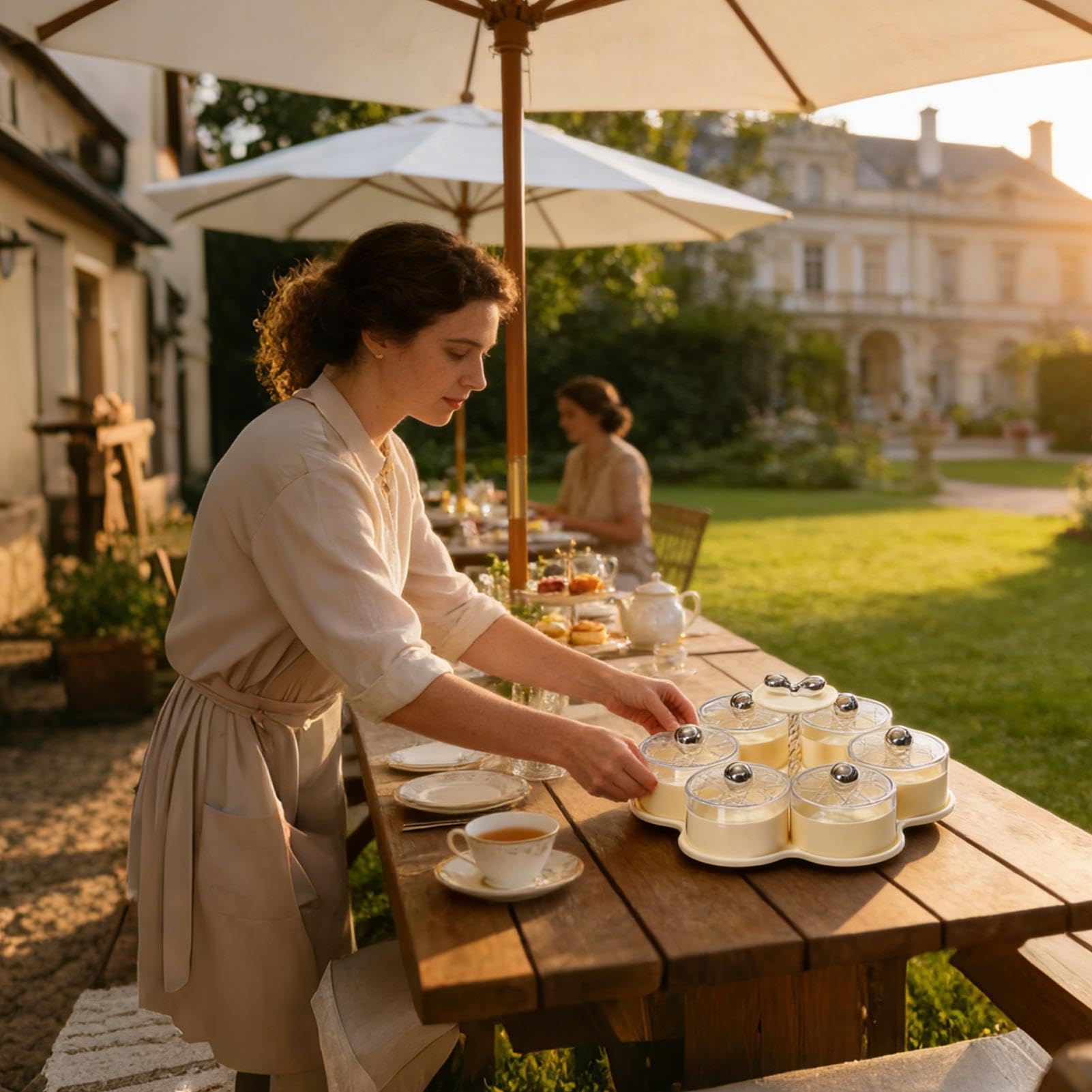 Plateau de Service Divisé Plateau Tournant pour Apéritif et Fruits Secs