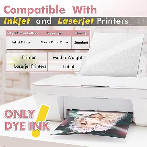 Miniatura 2 de Koala Pearl - Papel fotográfico brillante de 8.5 x 11 pulgadas, 48 libras, 30 hojas brillantes para inyección de tinta y impresora láser, tinta de