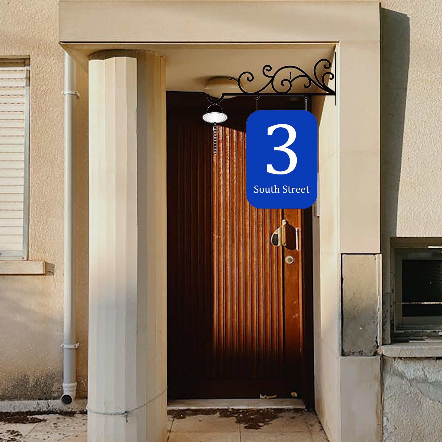 Hängehalterungen Für Innen Und Außenbereich, Haken Mit Acrylschild, Personalisiertes Adressschild Mit Halterung, Hausadressenschilder Für Gartenhotels, Doppelseitiger Text Hinzufügen