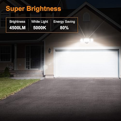 Miniatura 2 de LEPOWER Luces de inundación para exteriores de 4500 lm, luz de inundación LED de 45 W, luces de inundación exteriores controladas por interruptor,