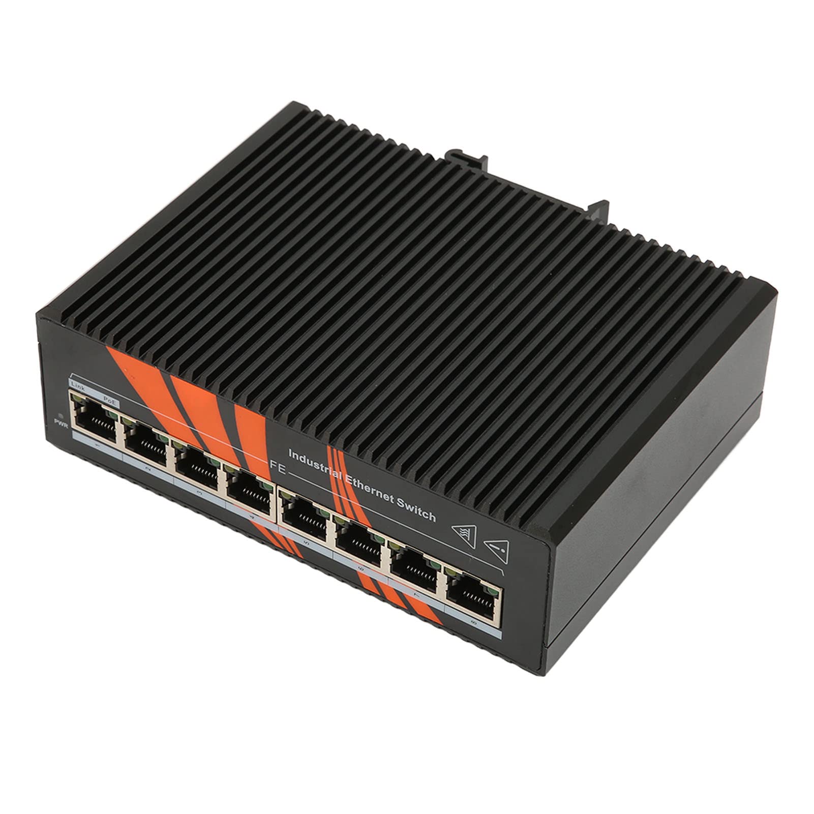 aqxreight Przemysłowe Przełączniki Ethernet 8-portowa Niezarządzalna Szyna DIN Minus 40 do 75 Stopni Celsjusza 12 do 58 V DC Wejście Szczelinowe Konstrukcja Integ Przemysłowe Przełączniki