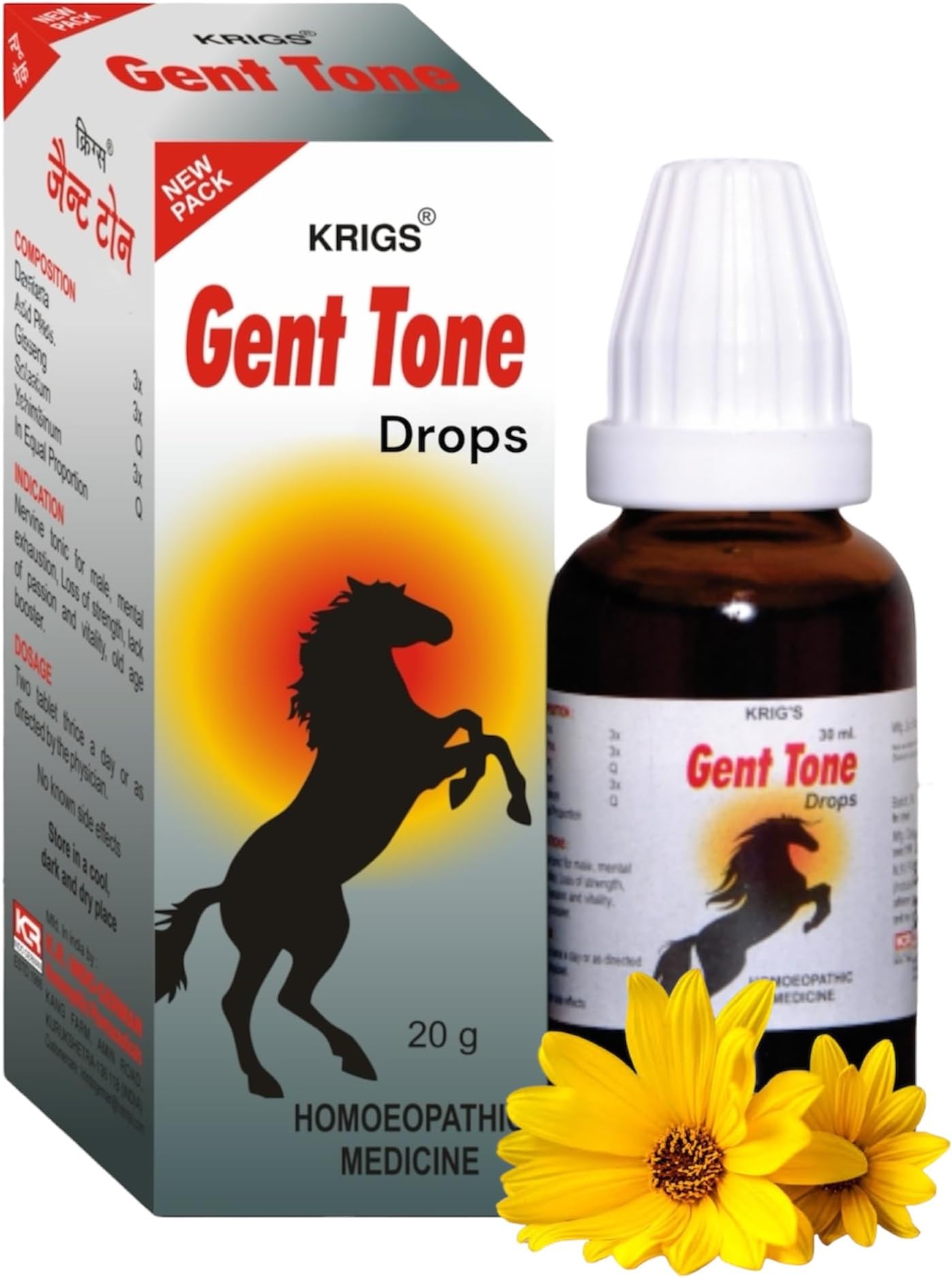 Gent Tone Drops Homeopathy Medicine 30ml - Set of 1 Bottle