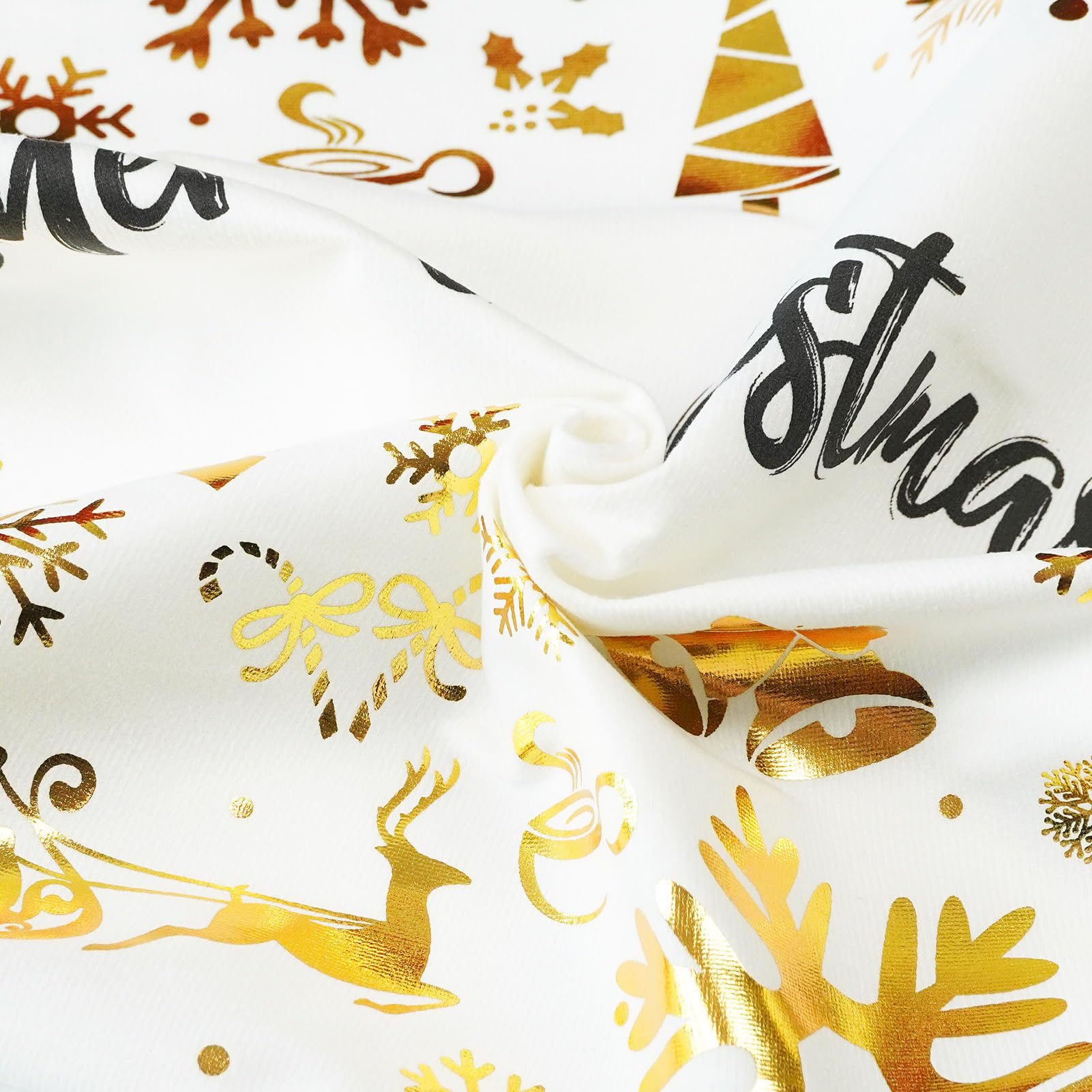 Lot De 2 Housses De Coussin Décoratives De Noël (30,5 X 50,8 Cm) - Décorations De Noël Blanches Et Dorées - Décorations D'hiver Avec Flocons De Neige Pour Canapé, Sofa, Maison