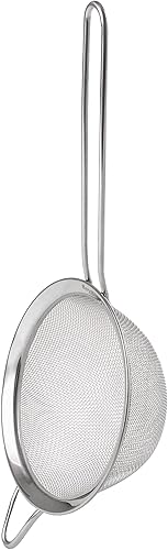 BergHOFF Essentials - Coladores de malla fina de acero inoxidable 188, largos, mango ergonómico, apto para lavavajillas (5 pulgadas)