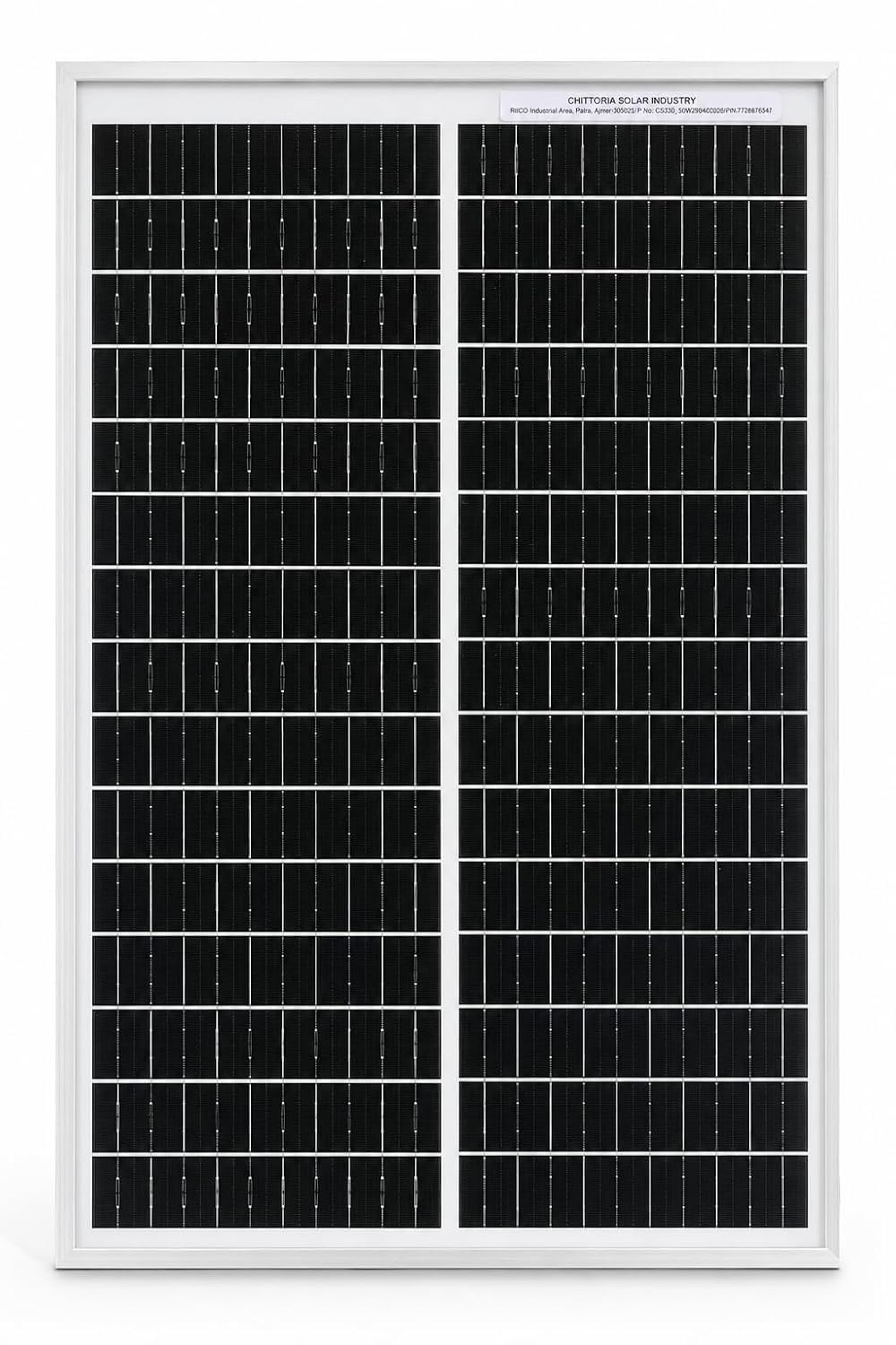 Chittoria Solar Industry Monocrystalline Solar Panel 50W 20V | Compact Design, Phone Charging, Camping Use, DIY Solar Projects, Affordable Solution-image-16