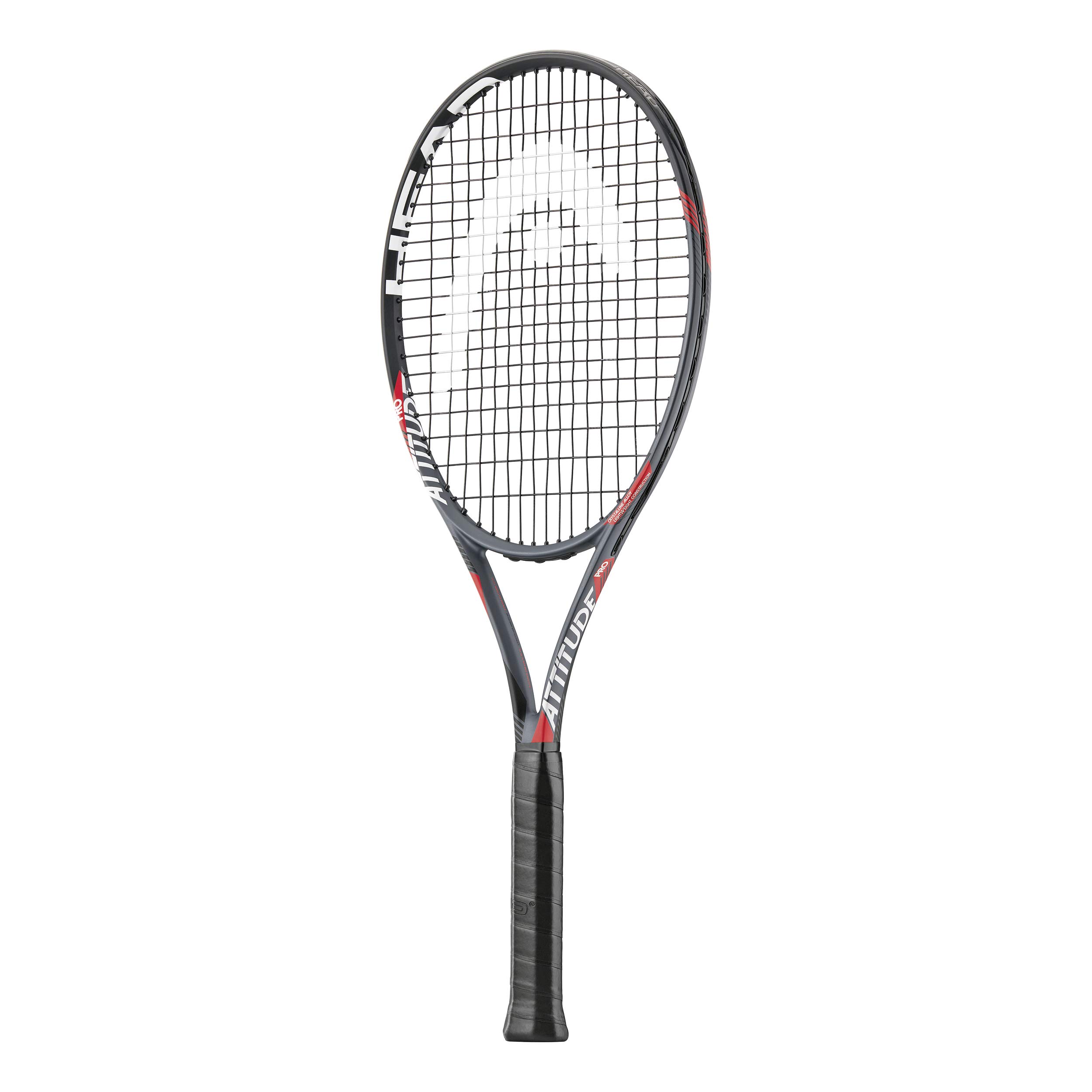 HEAD Attitude Pro MX Graphite Tennis Racquet with Full Cover Pre Strung Size: 4/3-8 270 gm, Lightweight and Powerful Black |, 4 3/8-inch (B077SYHVNT) Amazon Price History, Amazon Price Tracker