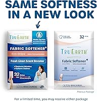 Vista 2 de Tru Earth Tiras suavizantes de tela para lavadora, alternativa al líquido suavizante de telas y cápsulas, potenciador de aroma de lino fresco, hasta