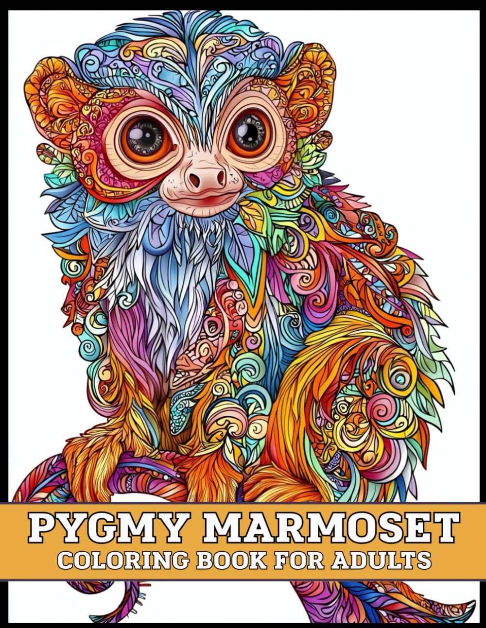 Pygmy Marmoset Coloring Book for Adults: Cute Pygmy Marmoset Mandala Designs for Relaxation and Stress Relief | Exotic Animal Mandala Coloring Book