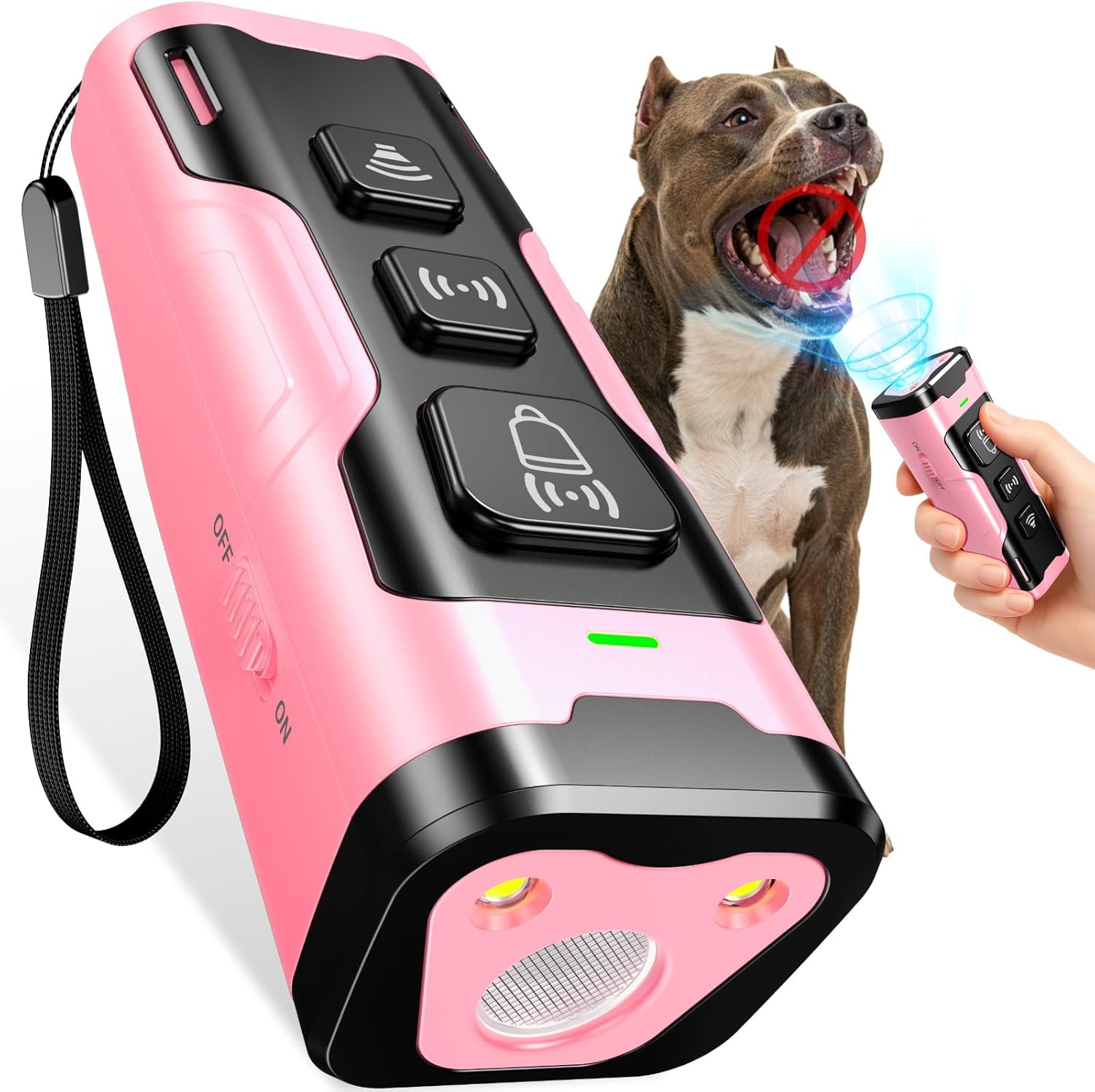 Dog Bark Deterrent Devices - Ultrasonic Training Device (Pink)