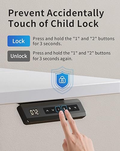 Miniatura 17 de FEZIBO Escritorio de pie con bandeja para teclado, altura ajustable de 40 x 24 pulgadas, con ajustes preestablecidos de memoria para oficina en