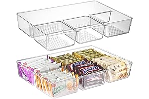 Drawer Snack Organizer | 2PCS Clear Drawer Organizer | Food Snack Organizer
