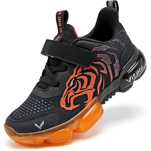 JMFCHI Boys Girls Kids' Sneakers Knitted Mesh Sports Shoes Breathable Lightweight Running Shoes for Kids Fashion Athletic Casual Shoes