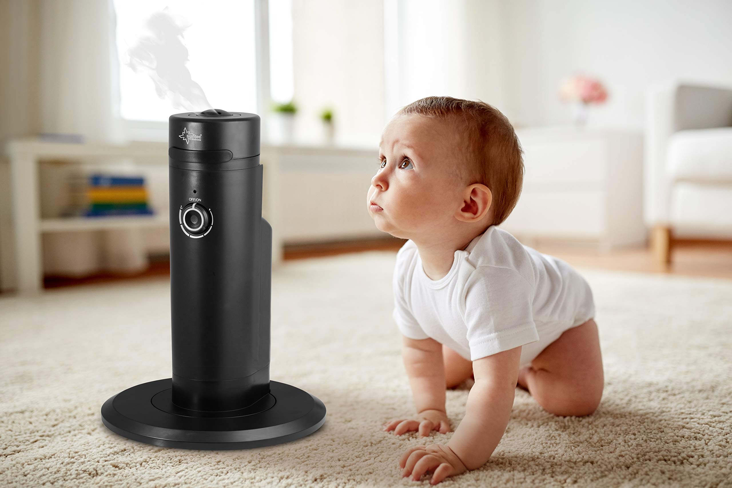 SUNTEC Monsun Vario Ventilator mit Wasserkühlung Luftbefeuchter Leise Timer-Funktion Standventilator