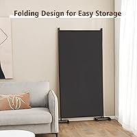 Vista 33 de GOFLAME Divisor de habitación plegable de 6 paneles, pantalla de privacidad enrollable de 6 pies con ruedas bloqueables, pantalla de partición