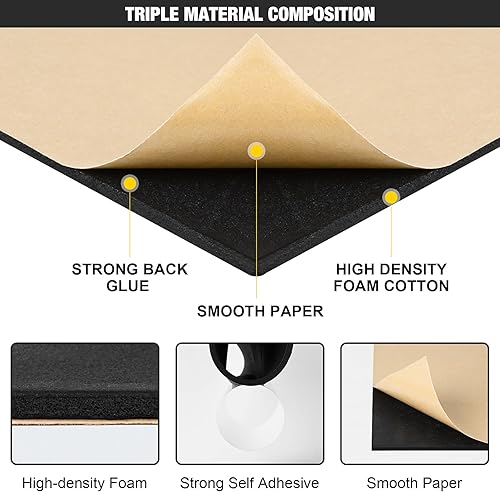 Miniatura 3 de Material de amortiguación de sonido para automóviles, 157 mil 0.157 in, 18 pies cuadrados, adhesivo automotriz, amortiguador insonorizado, espuma de