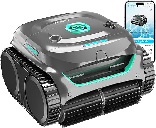 Miniatura 10 de WYBOT C2 - Limpiador robótico inalámbrico para piscinas, robot de aspiradora de piscina para pared y línea de agua con filtración ultrafina, tiempo