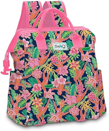 Miniatura 21 de Mochila enfriadora Swig Life Packi, enfriador aislado, bolsa de playa impermeable, 24 latas, enfriadores aislados livianos Nube Nueve,Azul (Blue