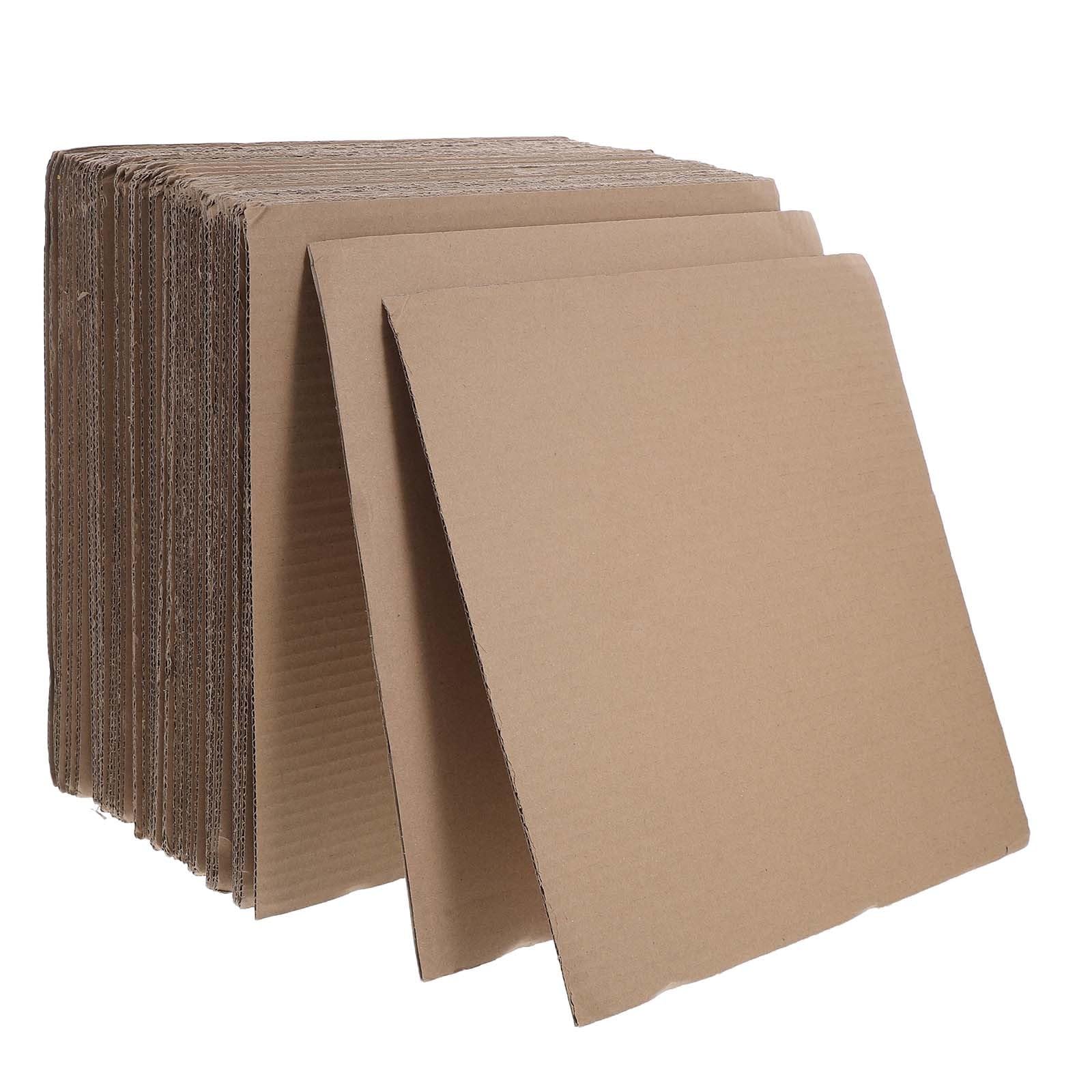 BESTOYARD 50 Stück Braune Wellpappbögen aus Papier für Vielseitige Verwendung als Kartonverpackung und Trennwände mit Einfacher Installation zum Basteln und Verpacken