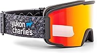 Yukon Charlie’s Ptarmigan Adult Ski Snow Goggles - Cylindrical Lens, Anti-Fog, Boosted Contrast & Glare Reduction