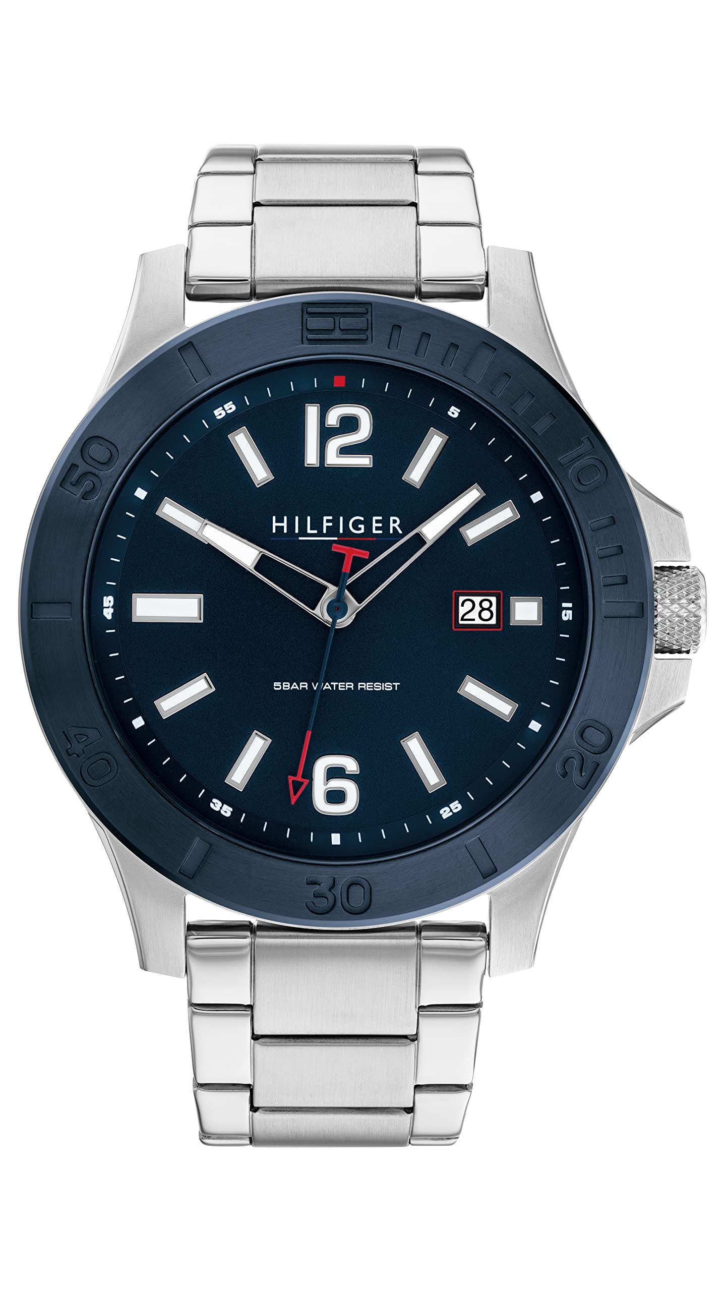 Tommy Hilfiger RYAN Men's Watch, Analog Silver / Blue