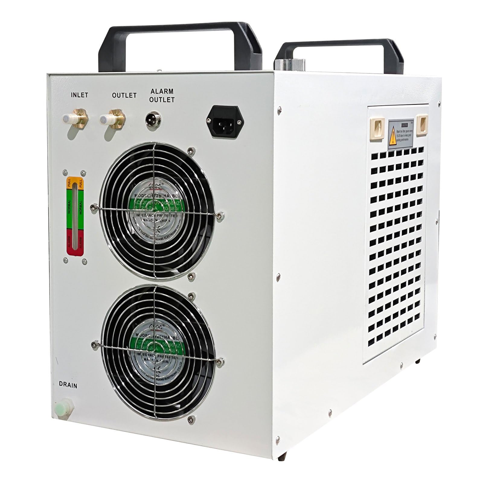 Enfriador de agua Industrial Refrigeración CW-5200,Enfriador De Tubo Láser Co2 Enfriador Industrial Termostato Precido para Máquinas De Grabado CNC/Grabador Láser 80w/130w (CW-5200DG)