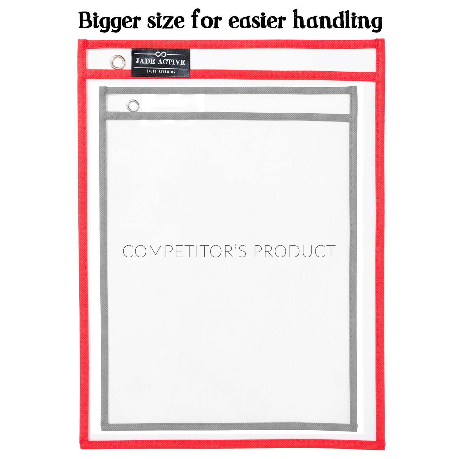 Dry Erase Pockets Sheet Protectors Reusable + Oversized Size 10 X