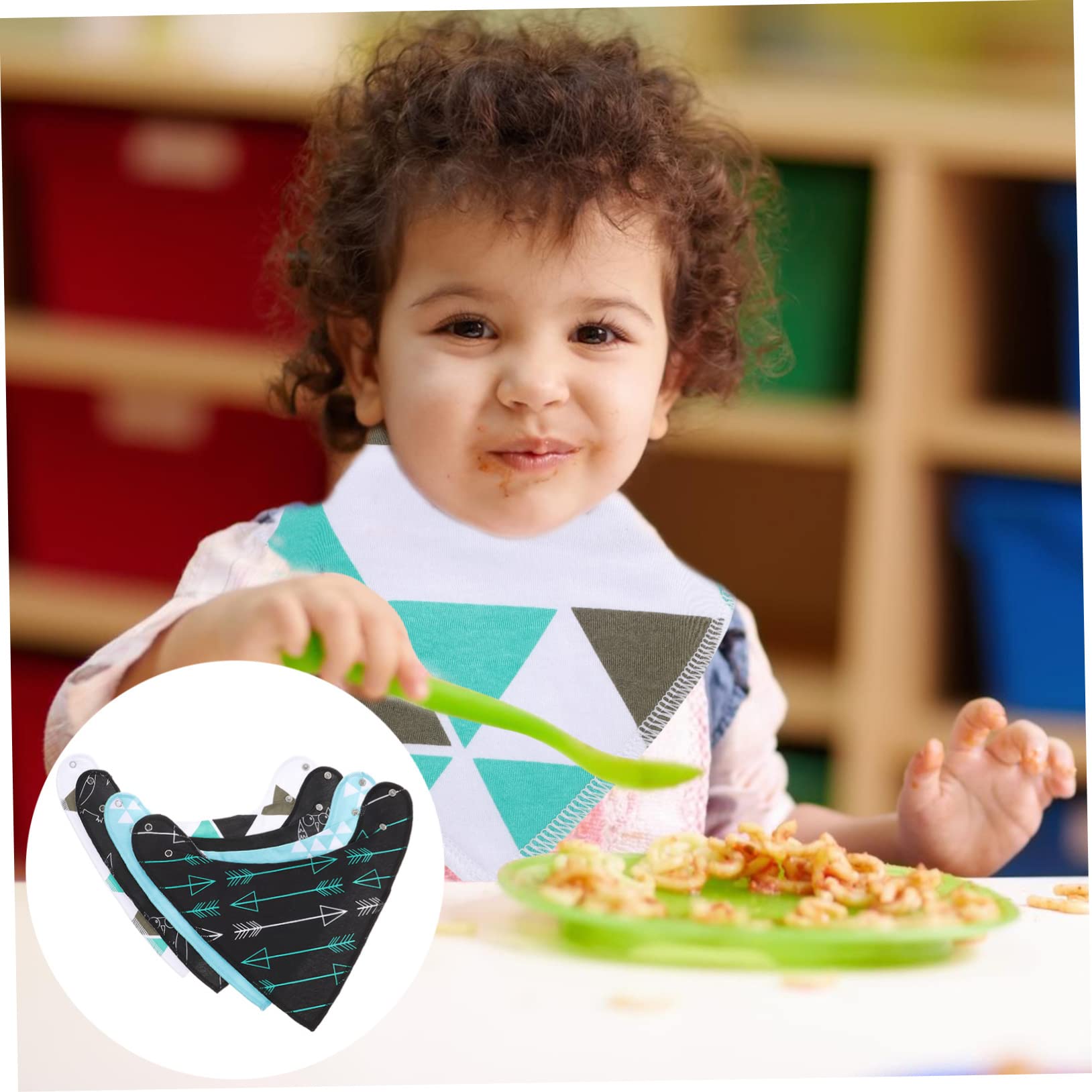 ibasenice Neugeborenes 12 Stk Lätzchen Dreieck Handtuch Mädchen Lätzchen Babylätzchen Baby- -Geschenk Baby Lätzchen 6 Monate füttern Doppelschicht dreieckiger Schal dribbeln neugeboren