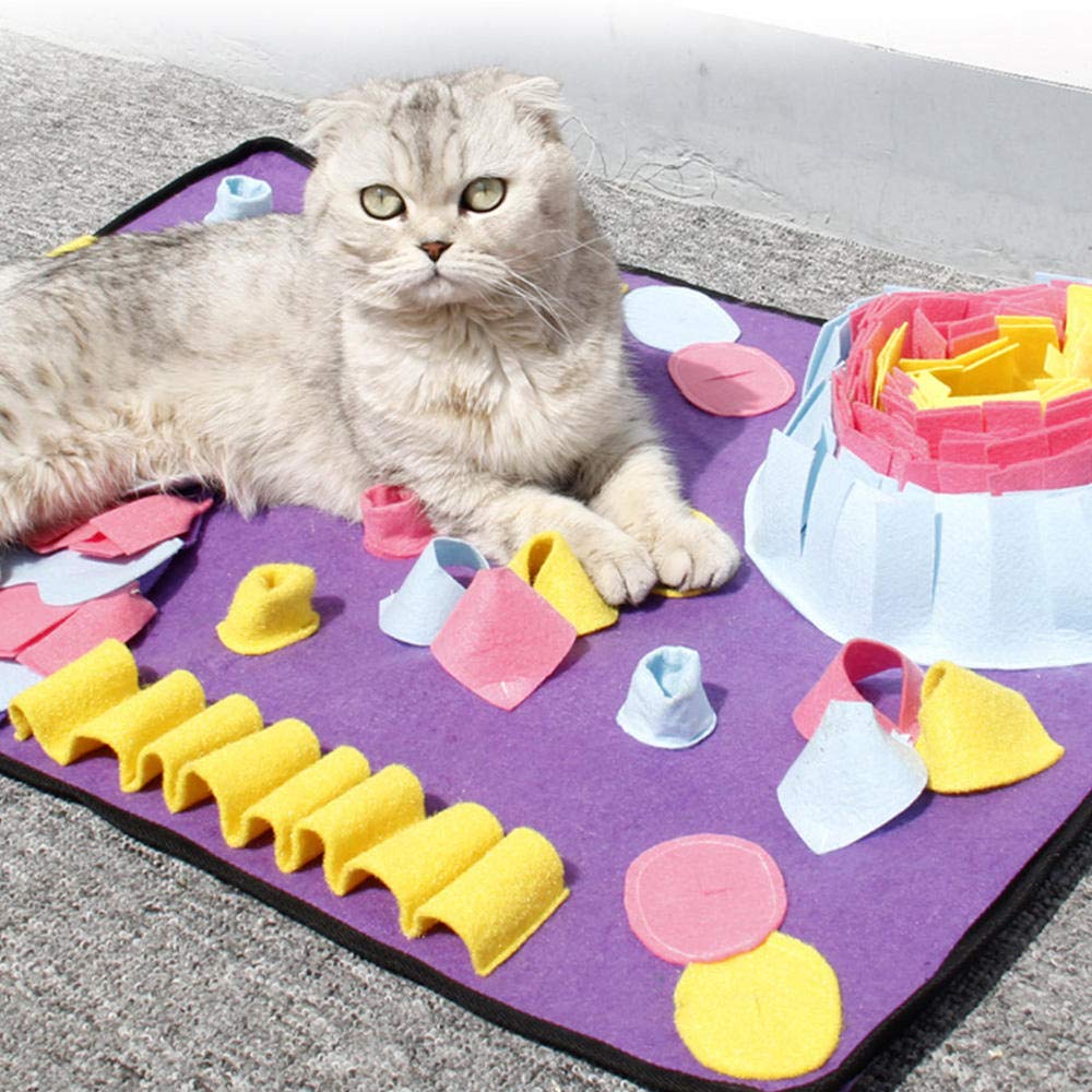 Trainingspads Für Hunde 70X50cm Haustier Hund Nase Arbeitsmatte Schnüffelkissen Katzenmatte Iq Training Spiel Fütterungsmatten Decke Spielzeug Ungiftig Waschbarer Biss 2St