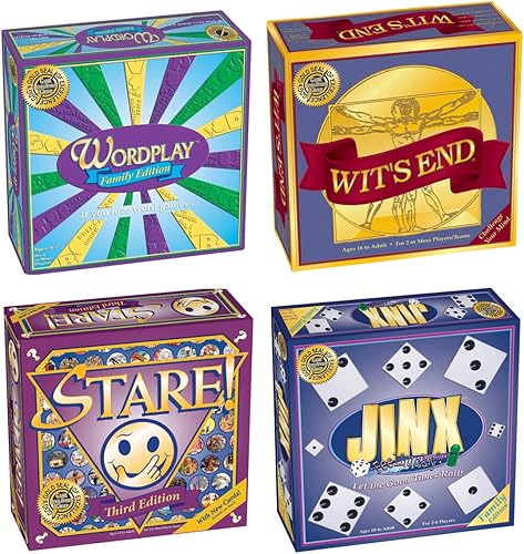 Miniatura 1 de Wordplay + Wit's End + Stare + Jinx = divertidos juegos de mesa para adultos y paquete de noche de juegos
