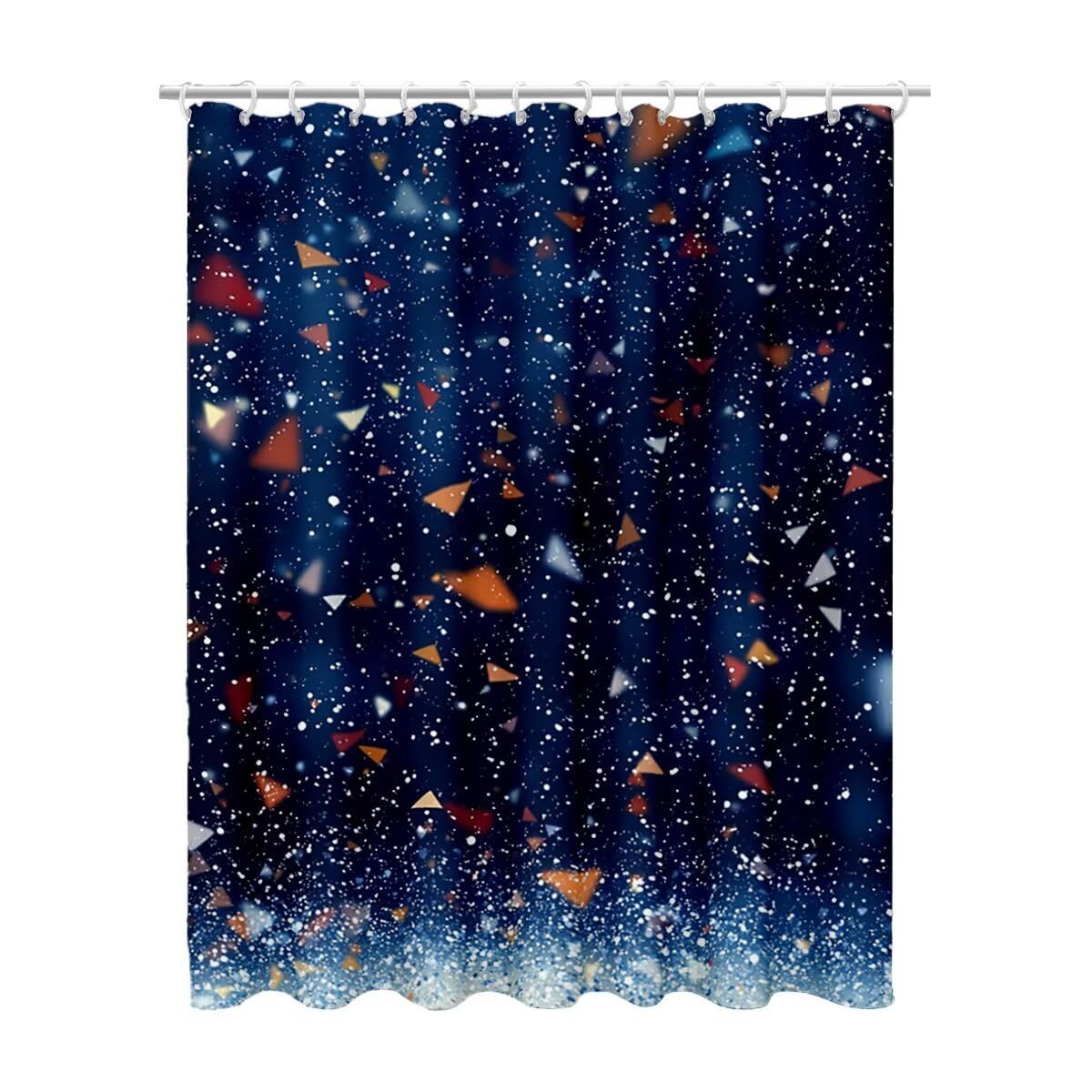Rideau de douche marine 200x180 en polyester lavable imperméable avec 12 crochets