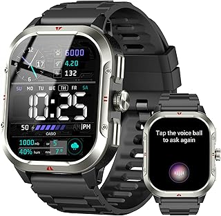 Montre Connectée Homme GPS Intégré, Militaire Smartwatch 2.06" HD avec Appel Bluetooth, Etanche IP68, 110+ Sportifs, Montr...