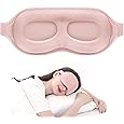 MZOO Luxury Sleep Mask for Back, Side Sleeper, Complete Light Blocking Sleeping Eye Mask Night Blindfold, 3D Zero Pressure & Spacious for Lash Extensions, Breathable Soft Eye Cover Flight Nap Travel