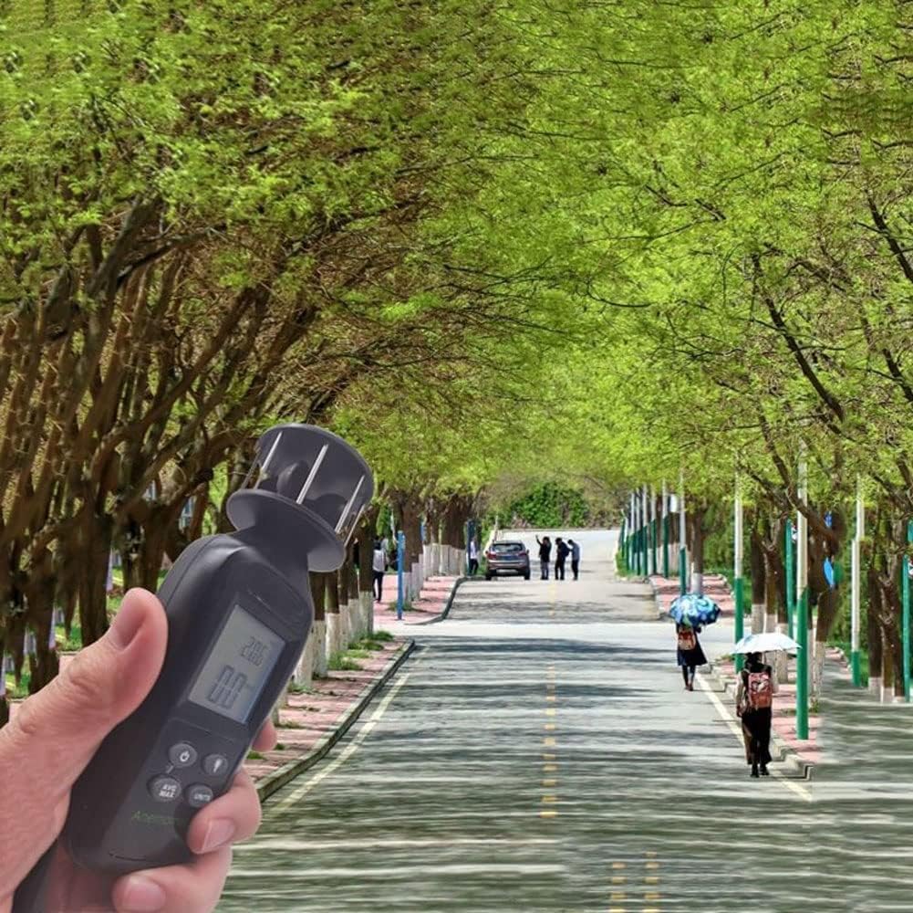 Handheld Anemometer Wind Speed Meter LCD Backlight, Wind Detector Gauge for Outdoor Sailing Surfing Shooting Fishing Hunting