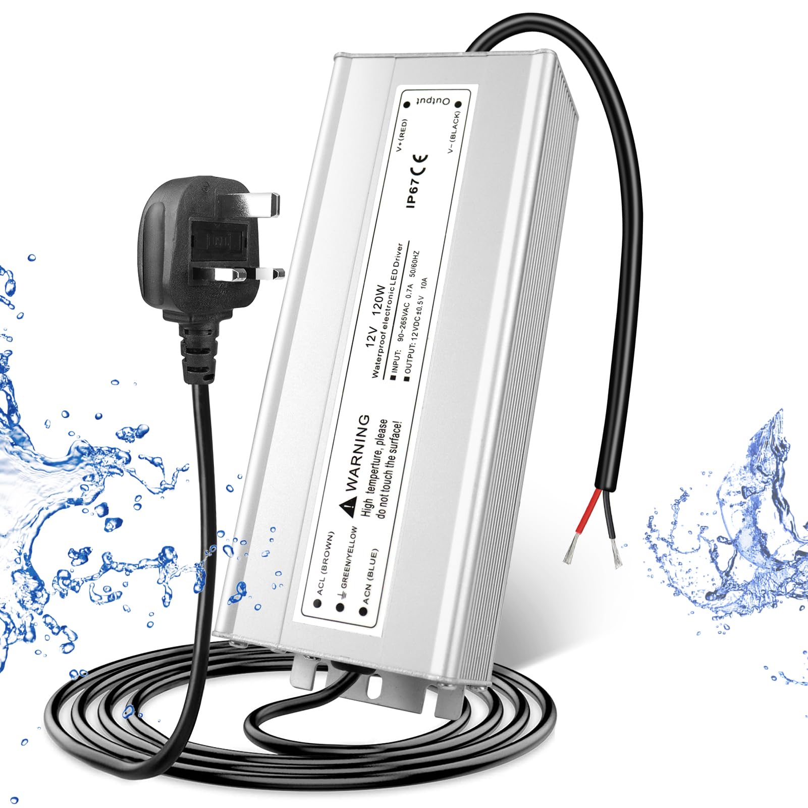 LightingWill 24V 4.16A 100W Power Supply IP67, Outdoor Waterproof LED Driver With Plug, AC 240V to DC 24 Volt Transformer for LED Lighting, CCTV, Computer Project — view 28