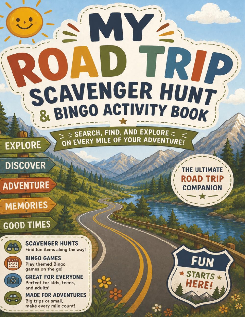 My Road Trip Scavenger Hunt and Bingo Activity Book: Scavenger Hunts, Bingo Games, and Travel Fun for Every Adventure