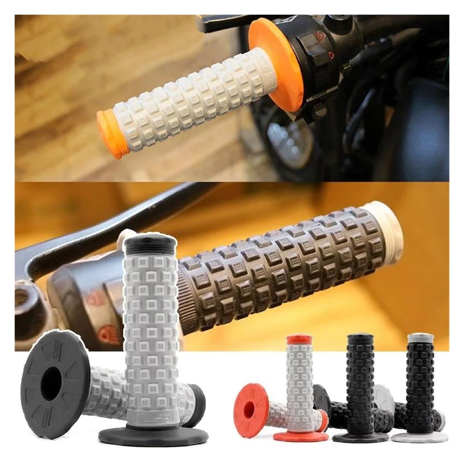 Puños De Goma para Manillar Motocicleta Dirt Bike 7/8", Compatibles con KX85 2001-2015 KX80 1990-2000