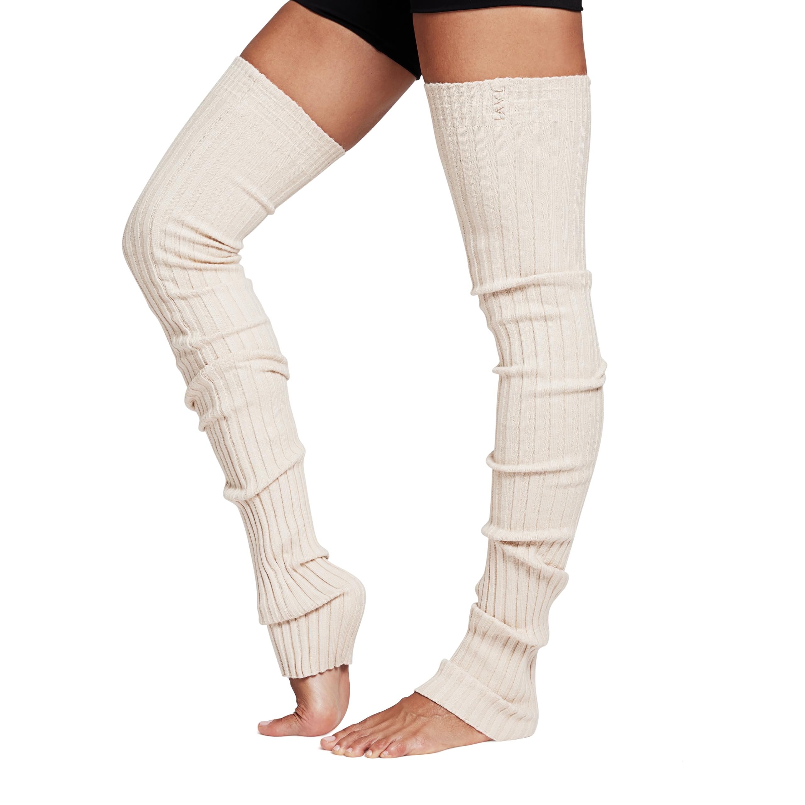 TAVI NOIR Womens Leg Warmers One Size Soft Thigh High Leg Warmer for Dance Barre Sports and Yoga
