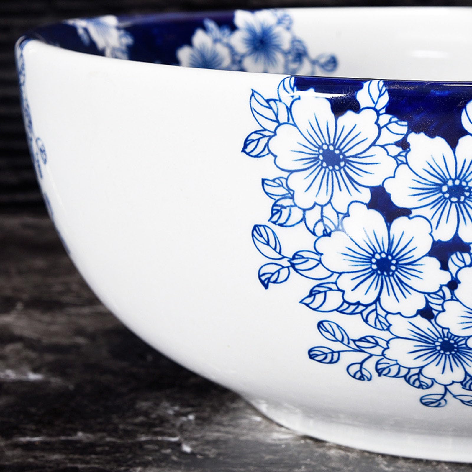 Okrągła ceramiczna umywalka nablatowa z porcelany do baru i małej łazienki - Nowoczesna umywalka łazienkowa w stylu vintage