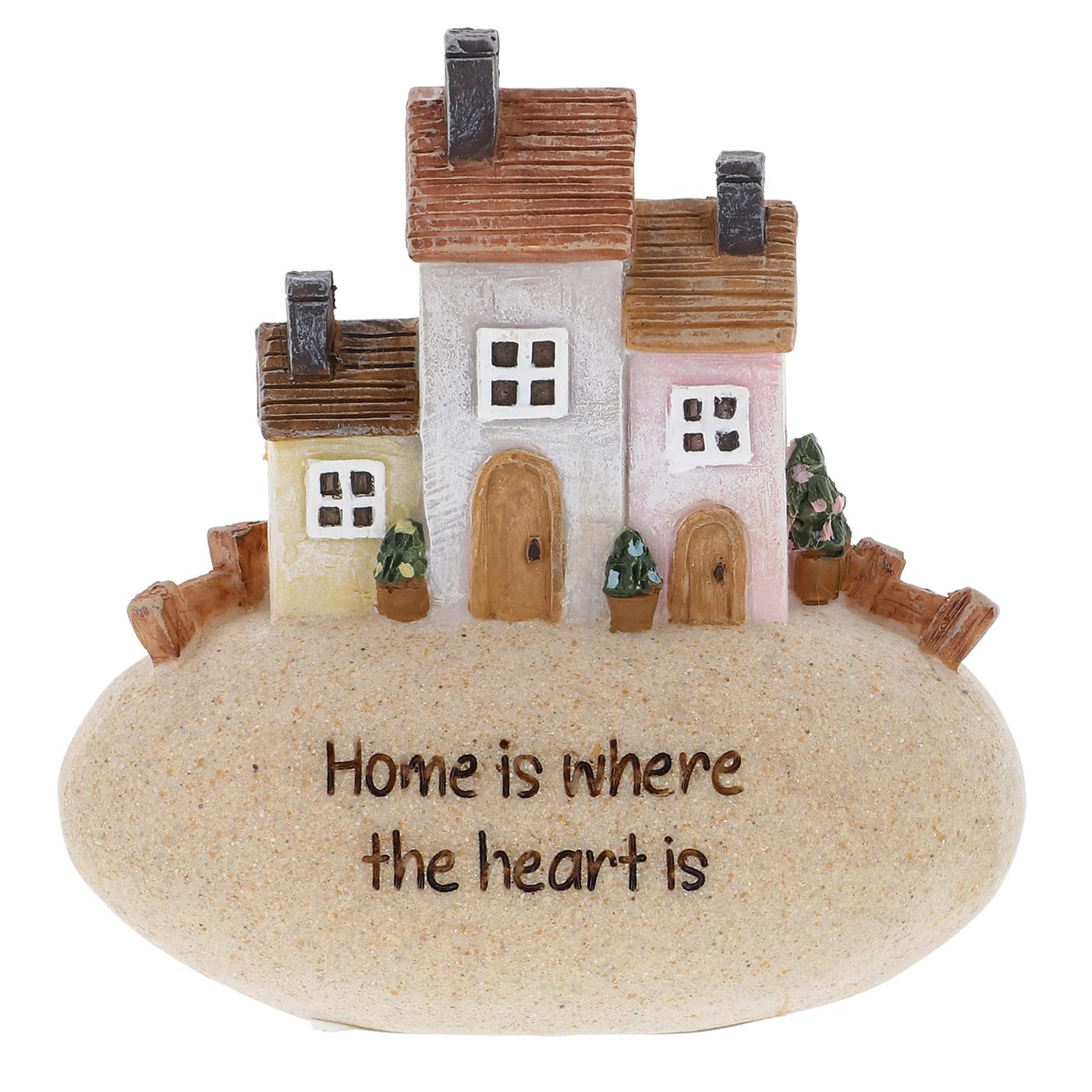 Shudehill Giftware Home Is Where The Heart Is Pebble Lane Cottage Collection, Sentiment Message, Perfect House Warming Gift Or Present (Home Is Where The Heart Is)