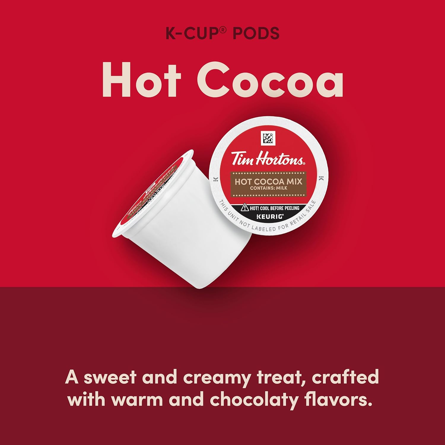 Tim Hortons Original Hot Chocolate, Single Serve Keurig K-Cup Pods, 10 Count (Pack of 2)