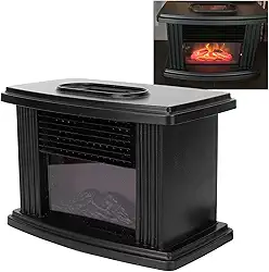 Aquecedor Elétrico De Lareira, Aquecedor De Espaço De Aquecimento Rápido, Fogão De Aquecimento Com Efeito De Chama, Aquecedor De Mesa Para Quarto Interno De Escritório