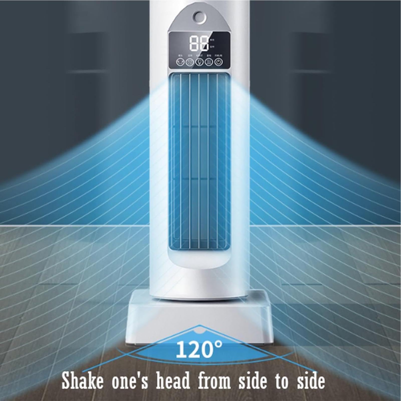 Ventilador Escritorio Herramienta Sin Aspas 6 Velocidades, Tanque De Agua | Torre Ventilador Oscilante 110 Grados Para Hombres Mujeres Interior Escritorio Hogar Oficina Dormitorio