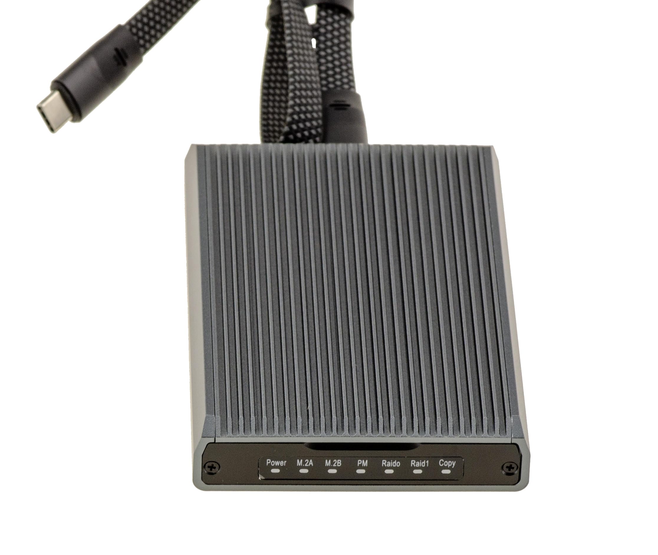 KALEA-INFORMATIQUE Custodia in alluminio RAID e stazione di clonazione USB 3.2 20G per 2 SSD M2 con doppio protocollo M2 NVMe e M2 SATA. Configurazione PM o RAID 0/1 e clonazione da un SSD all'altro