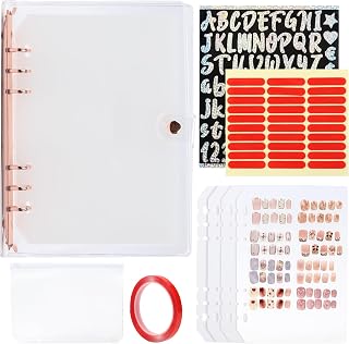 Press On Nail Organizer 40 PCS Clear Empty Press On Nail Storage Press On Nail Packaging for Fake Nail Storage Nail Display Nail Salon Press On Nail Supplies Organizer with Nail Tape