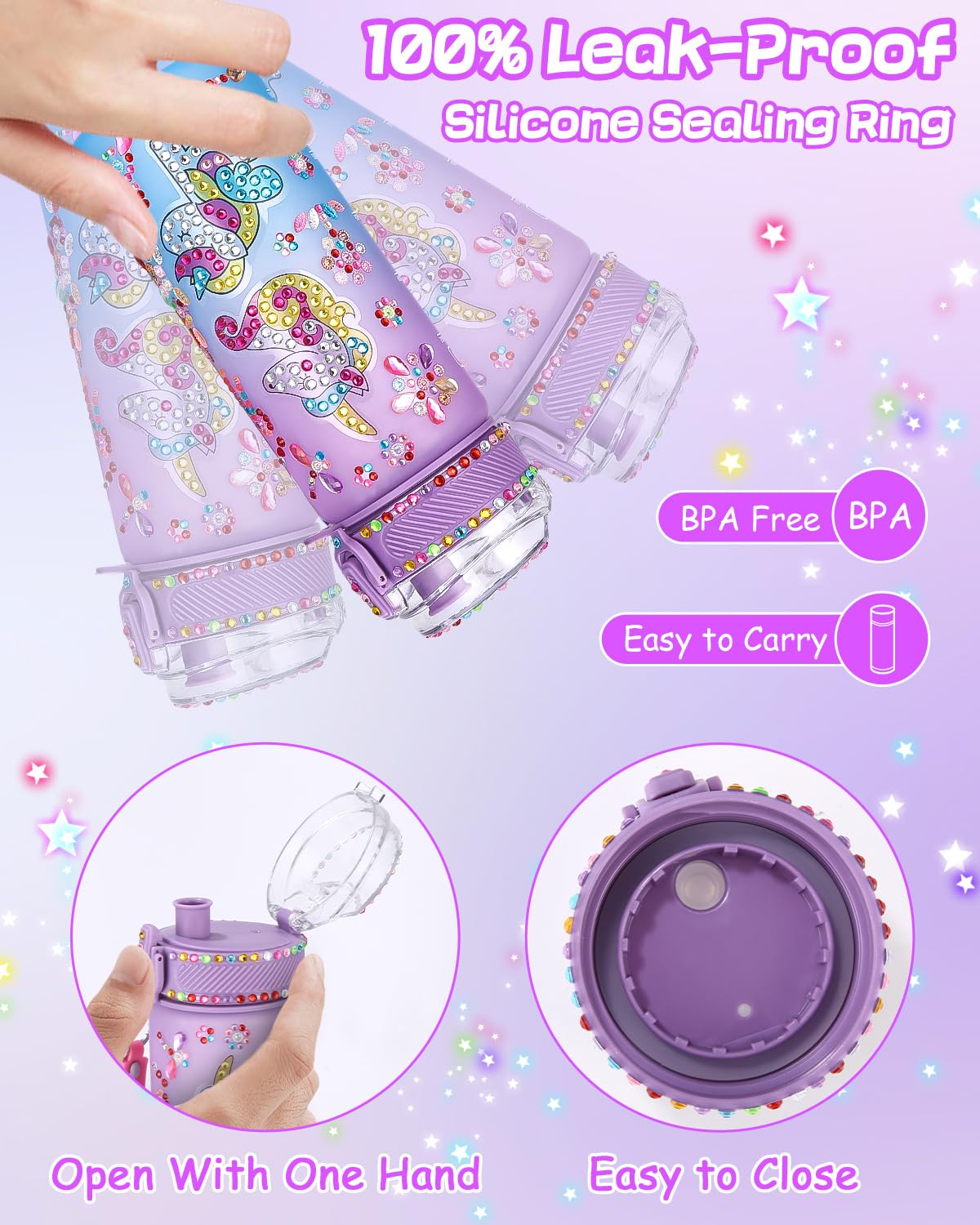 Kit de bricolage gourde licorne avec peinture diamant jouet créatif 5-10 ans